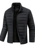 STAND COLLAR PUFFER JACKET FOR MEN
