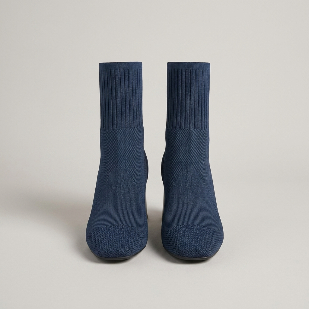 RIBBED COLLAR WINTER BOOT FOR WOMEN
