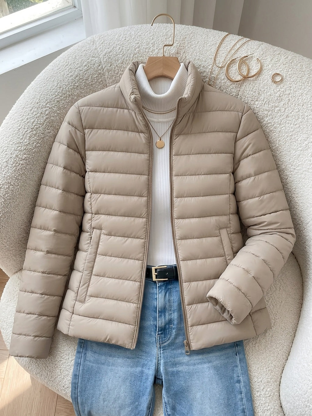 QUILTED PUFFER JACKET FOR WOMEN