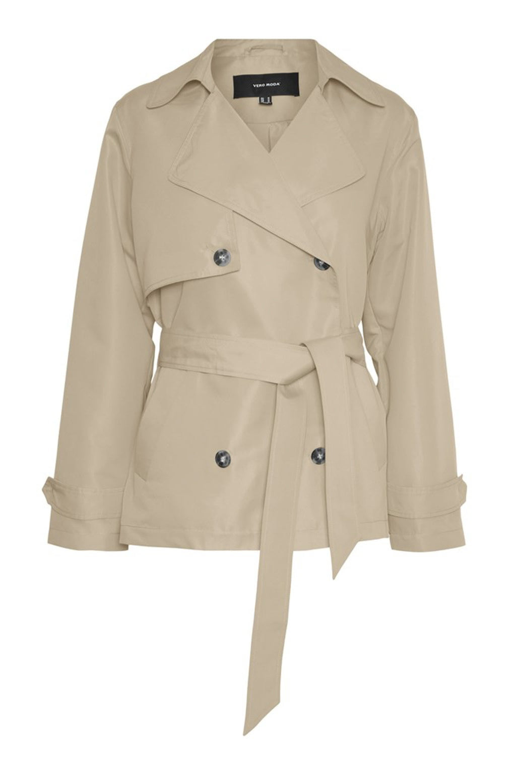 WIDE COLLAR COAT WITH FRONT BUTTON ROWS FOR WOMEN