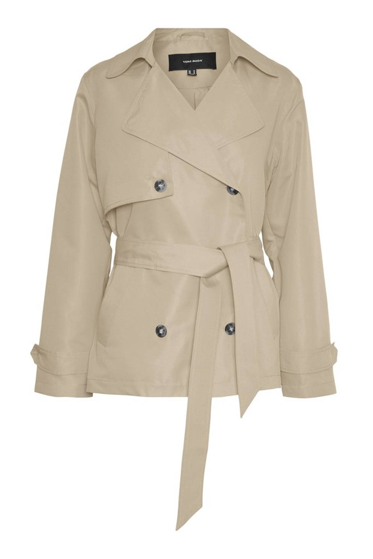 WIDE COLLAR COAT WITH FRONT BUTTON ROWS FOR WOMEN