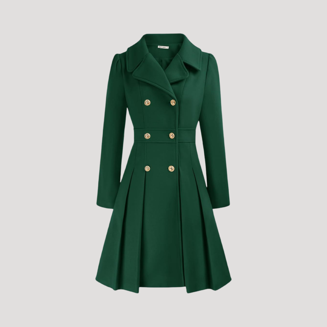 DOUBLE-BREASTED LAPEL COAT FOR WOMEN