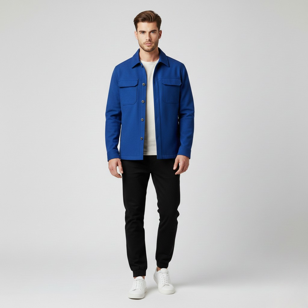 Men's Structured Utility Shirt Jacket
