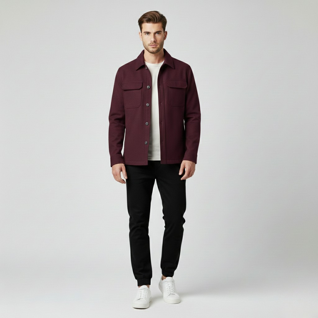 Men's Structured Utility Shirt Jacket