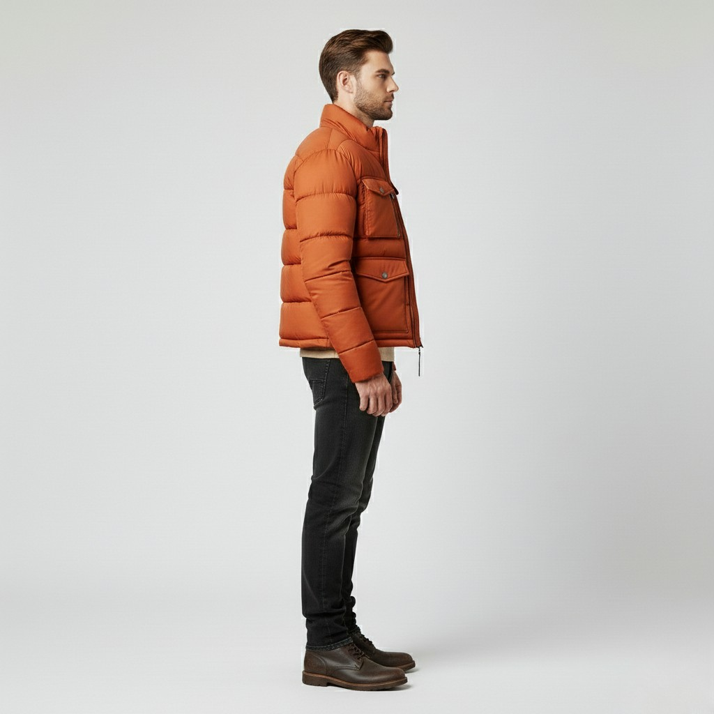 Men's Structured Utility Puffer Jacket