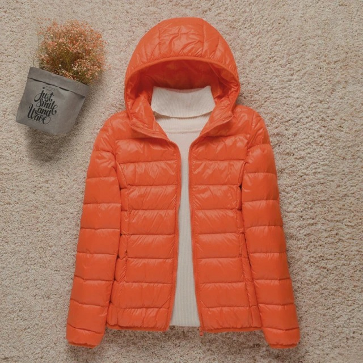 HOODED QUILTED PUFFER FOR WOMEN