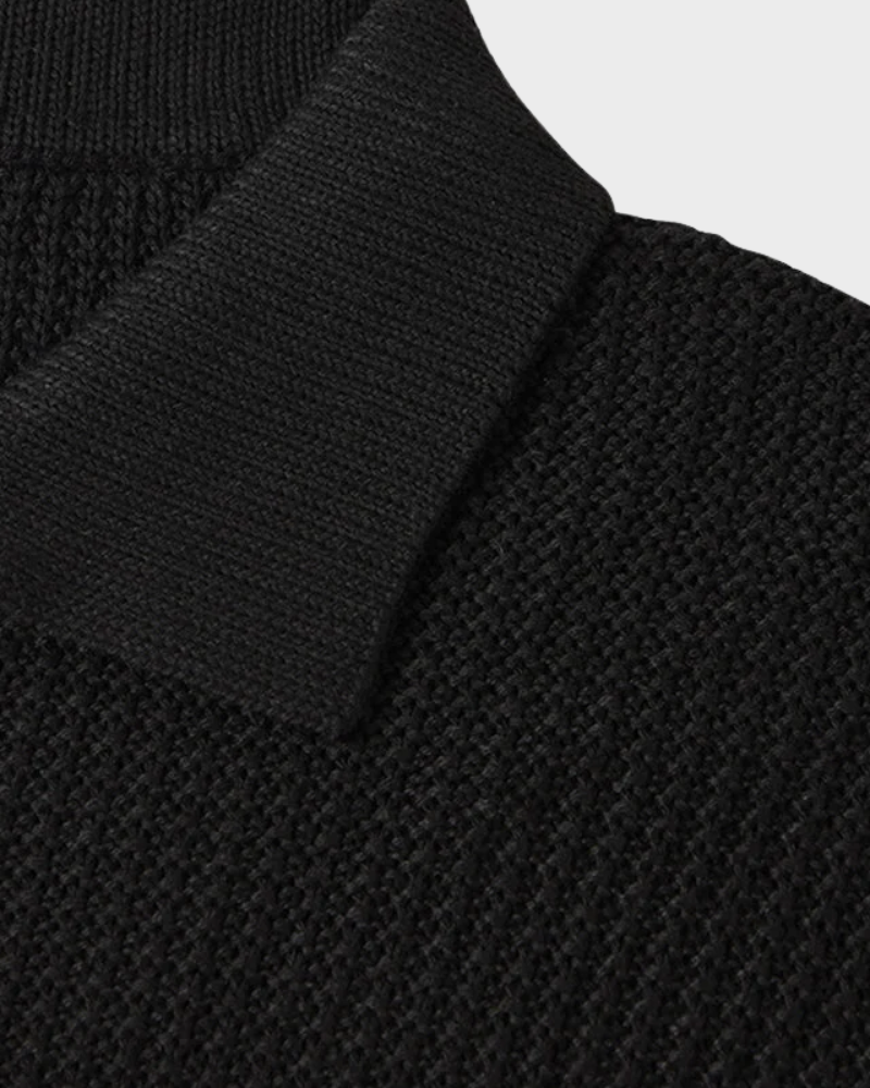 ZIP COLLAR KNIT SWEATER FOR MEN