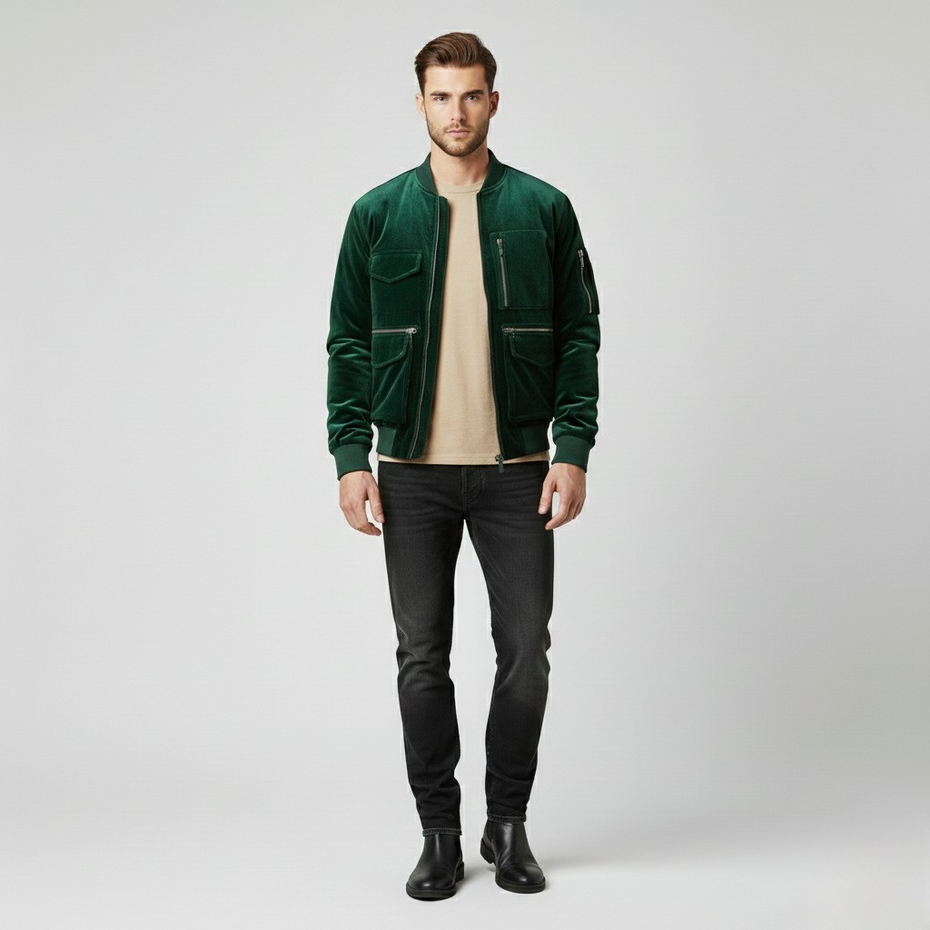 Men's Utility Zip Bomber Jacket