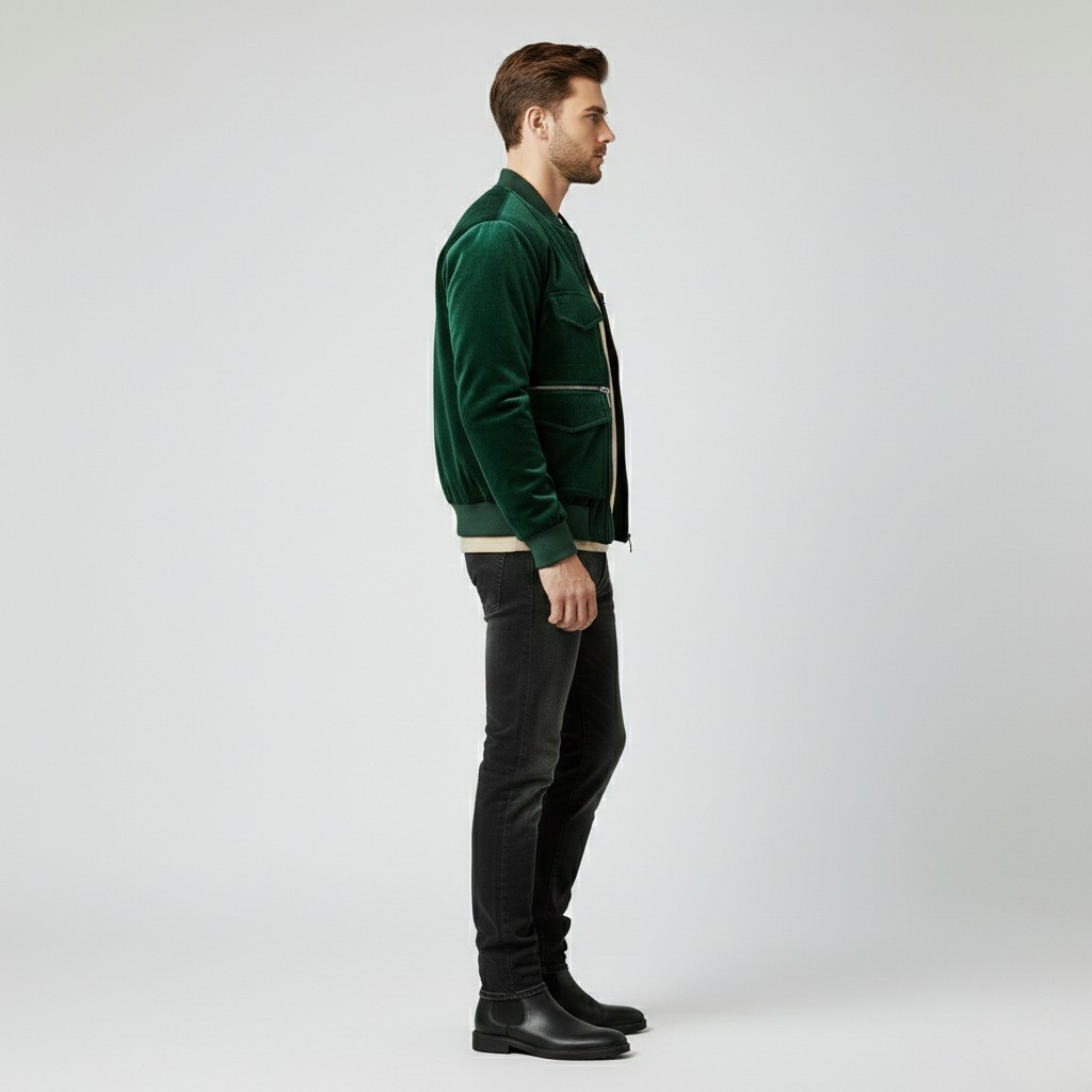 Men's Utility Zip Bomber Jacket