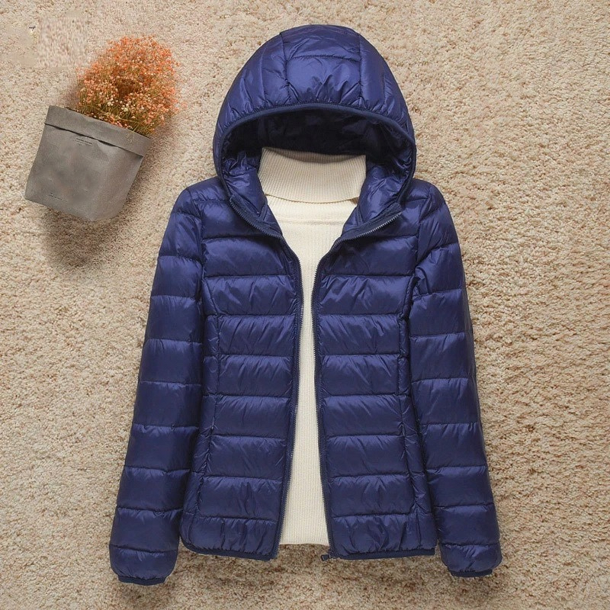 HOODED QUILTED PUFFER FOR WOMEN