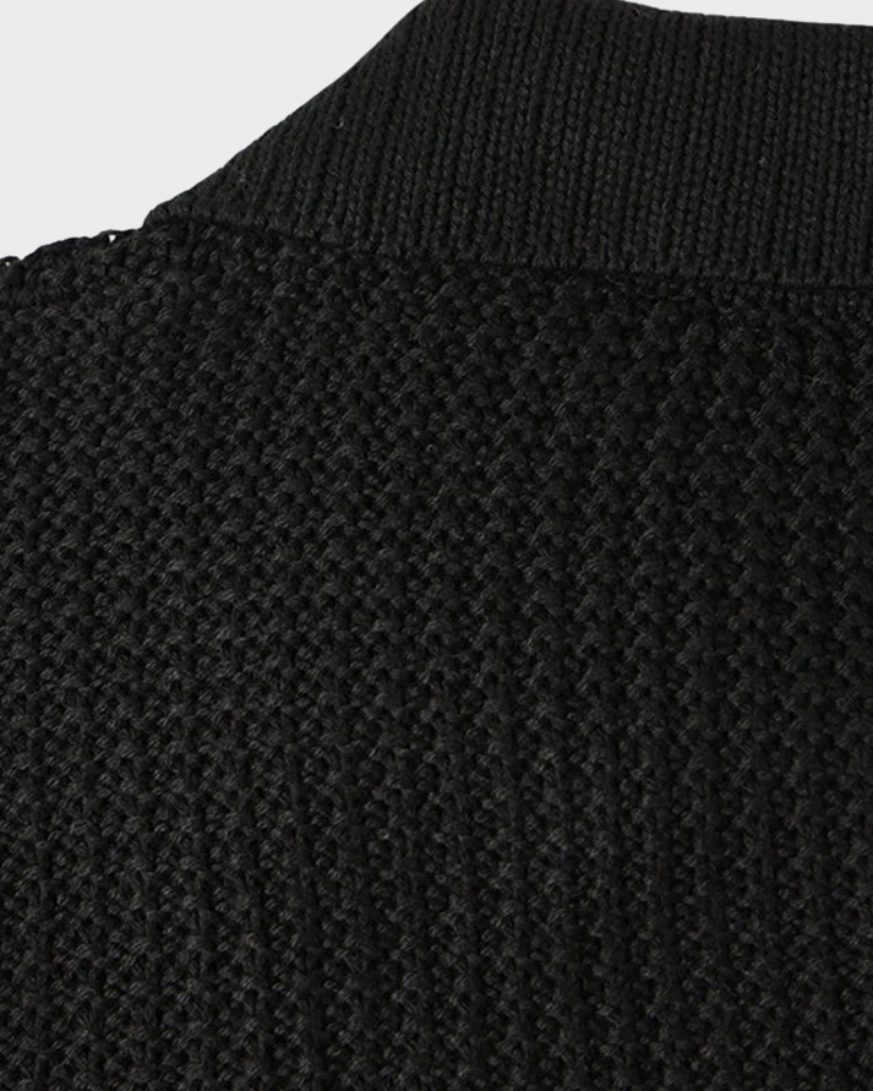 ZIP COLLAR KNIT SWEATER FOR MEN