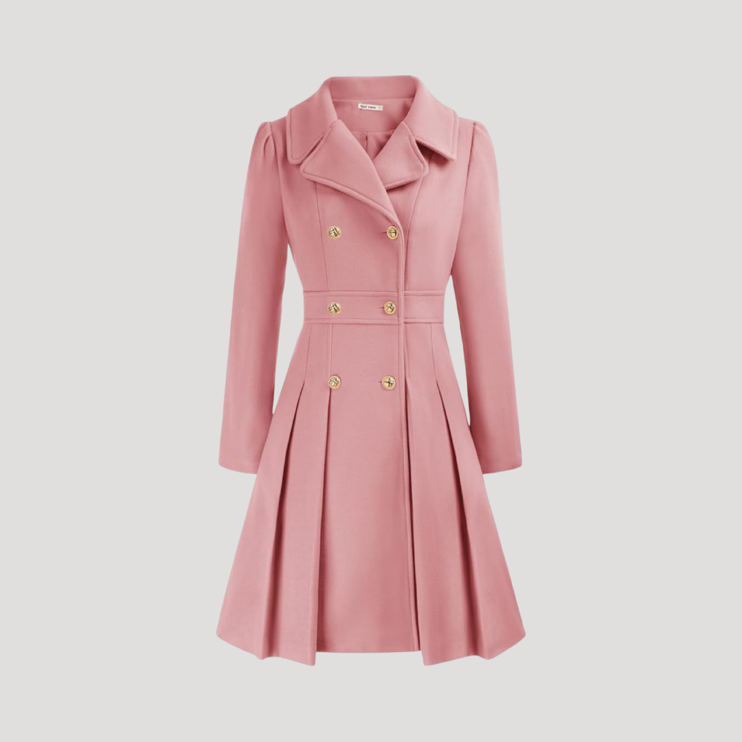 DOUBLE-BREASTED LAPEL COAT FOR WOMEN