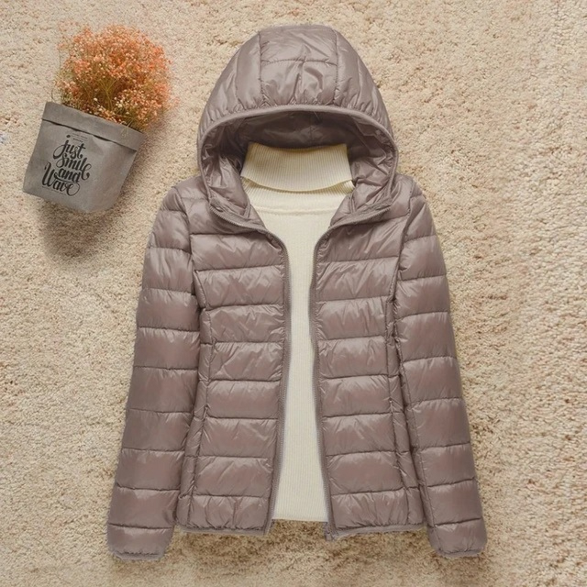 HOODED QUILTED PUFFER FOR WOMEN