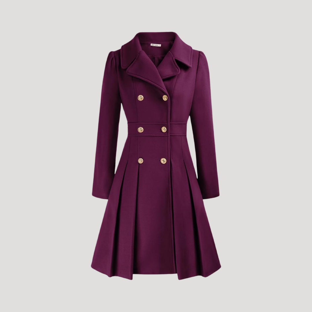 DOUBLE-BREASTED LAPEL COAT FOR WOMEN