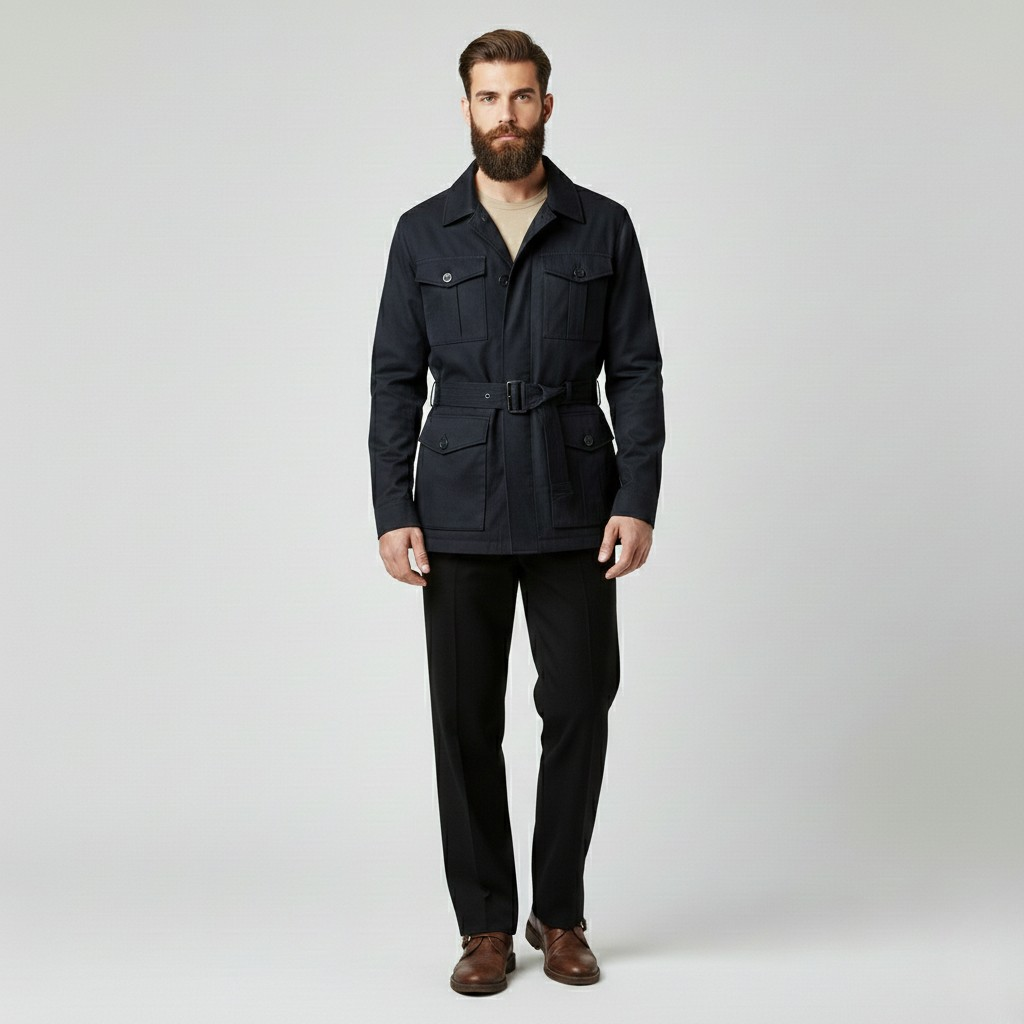 Men's Belted Utility Field Jacket