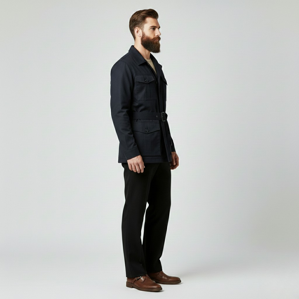 Men's Belted Utility Field Jacket