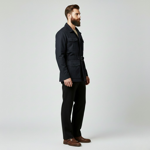 Men's Belted Utility Field Jacket