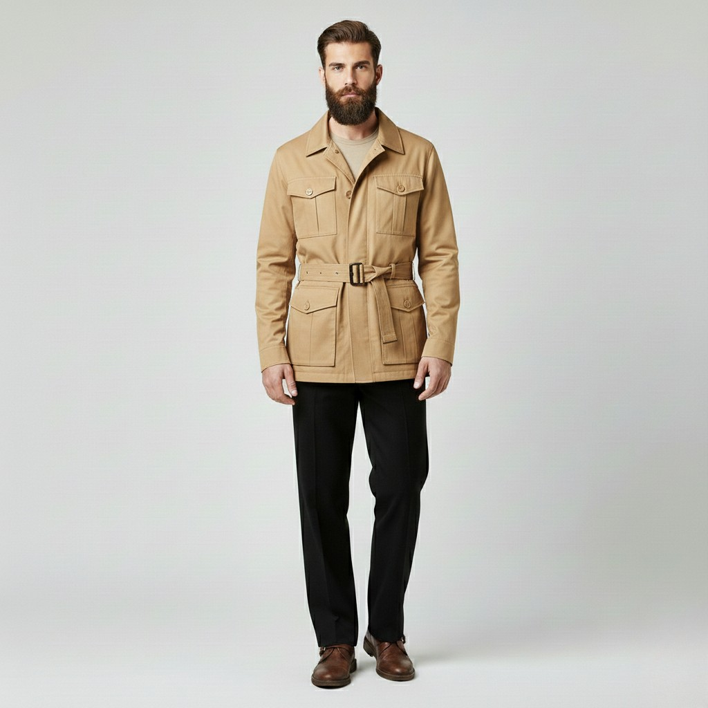 Men's Belted Utility Field Jacket