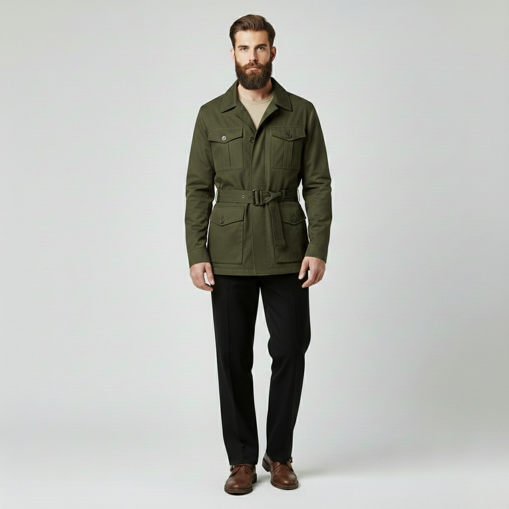 Men's Belted Utility Field Jacket