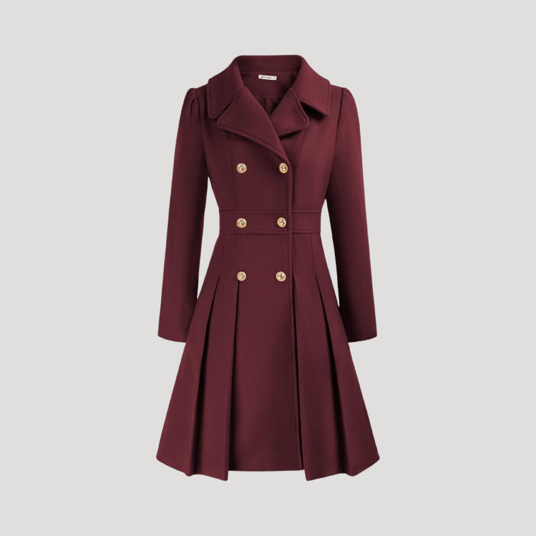 DOUBLE-BREASTED LAPEL COAT FOR WOMEN