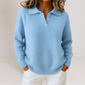COLLARED KNIT SWEATER FOR WOMEN