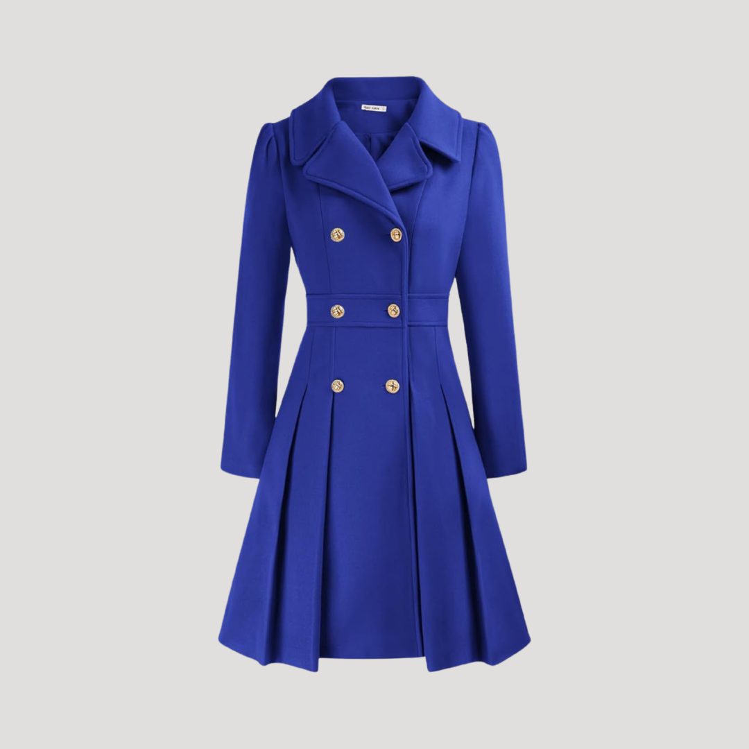 DOUBLE-BREASTED LAPEL COAT FOR WOMEN