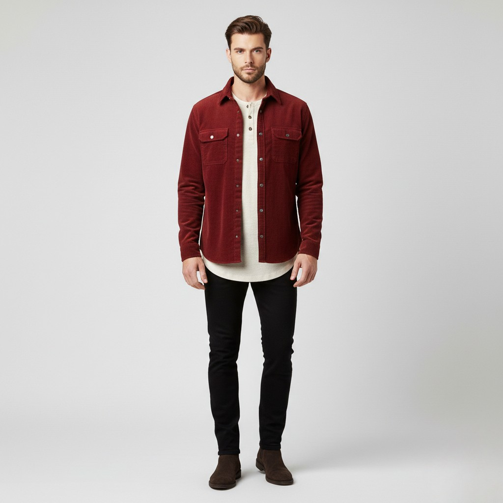 Men's Brushed Cotton Overshirt