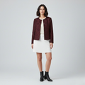 Women's Textured Brocade Cropped Jacket