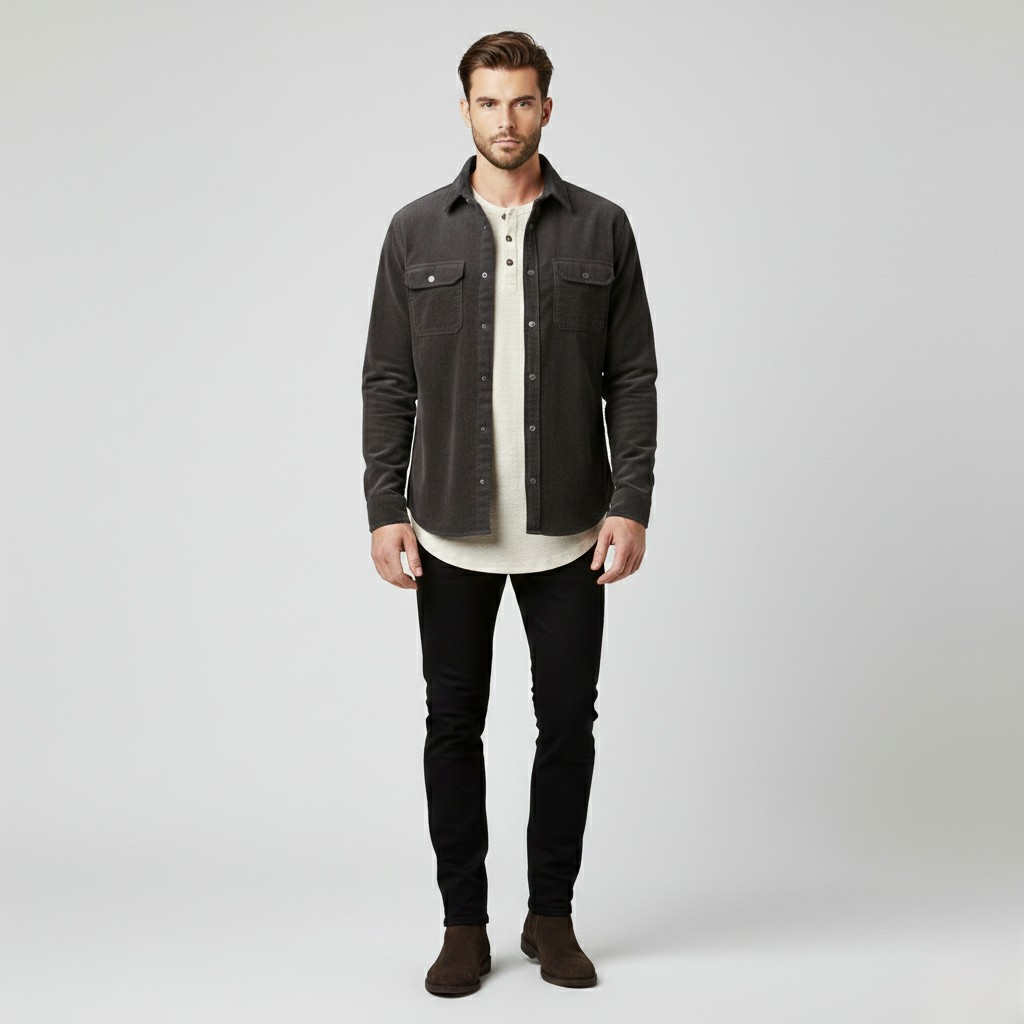 Men's Brushed Cotton Overshirt