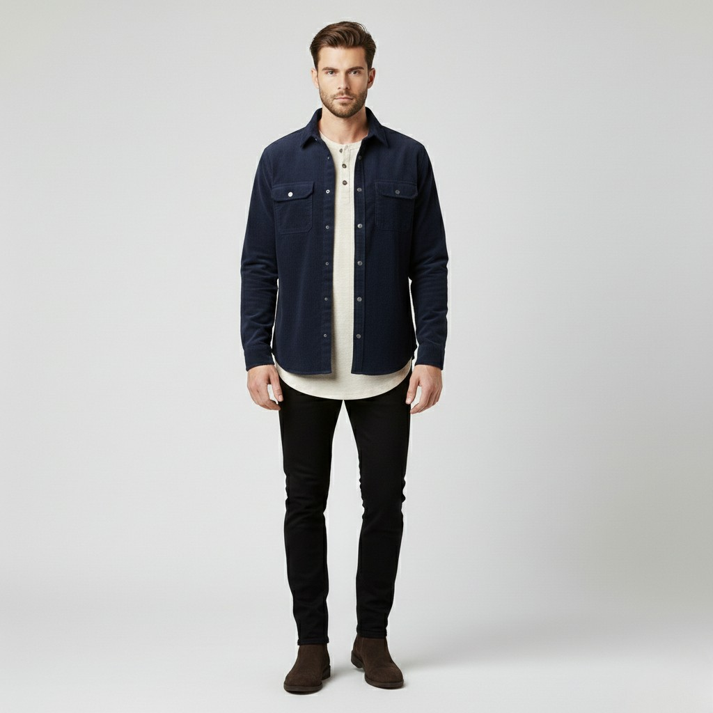 Men's Brushed Cotton Overshirt