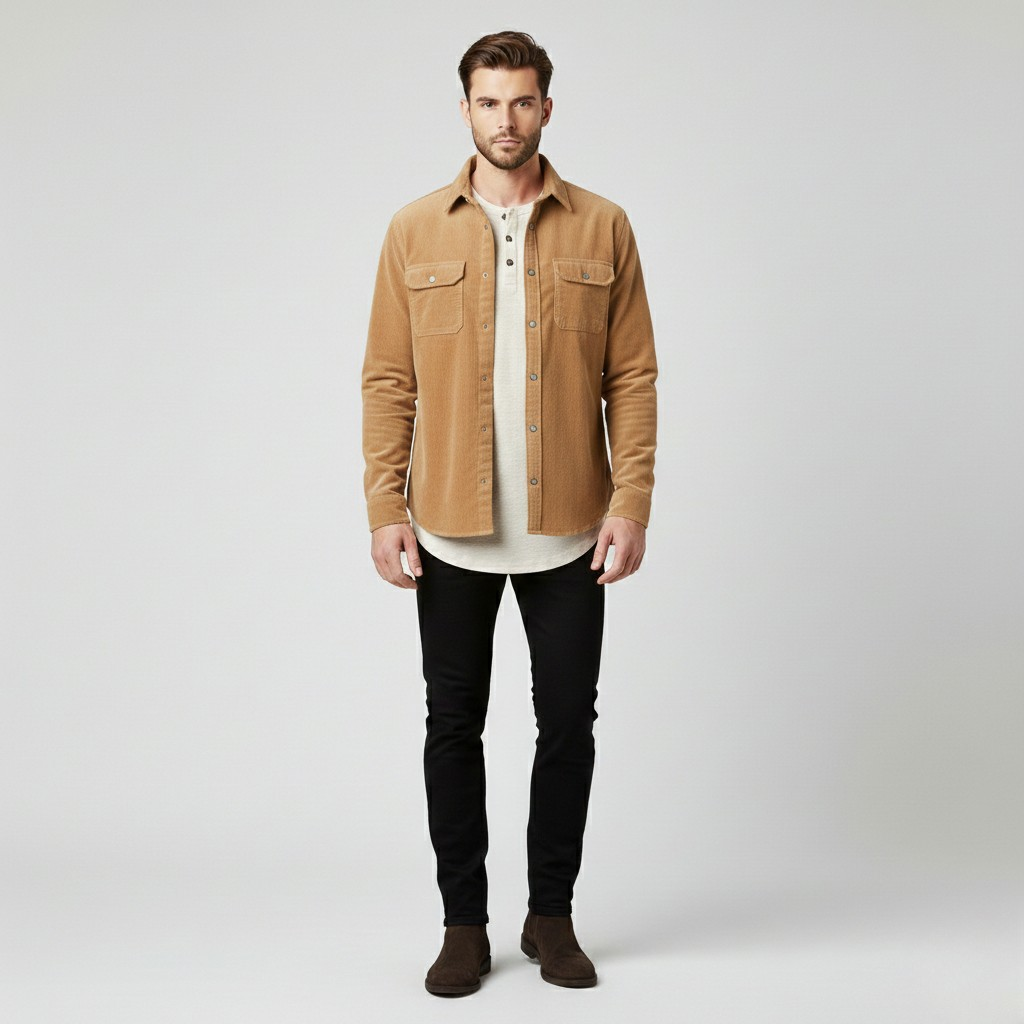 Men's Brushed Cotton Overshirt