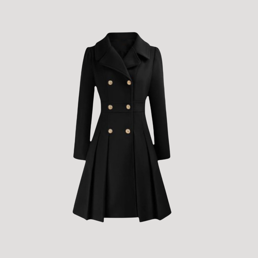 DOUBLE-BREASTED LAPEL COAT FOR WOMEN