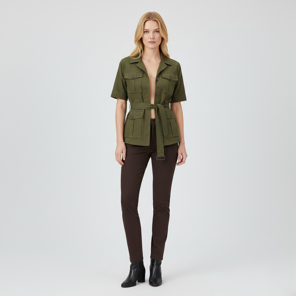 Women's Belted Safari Utility Jacket