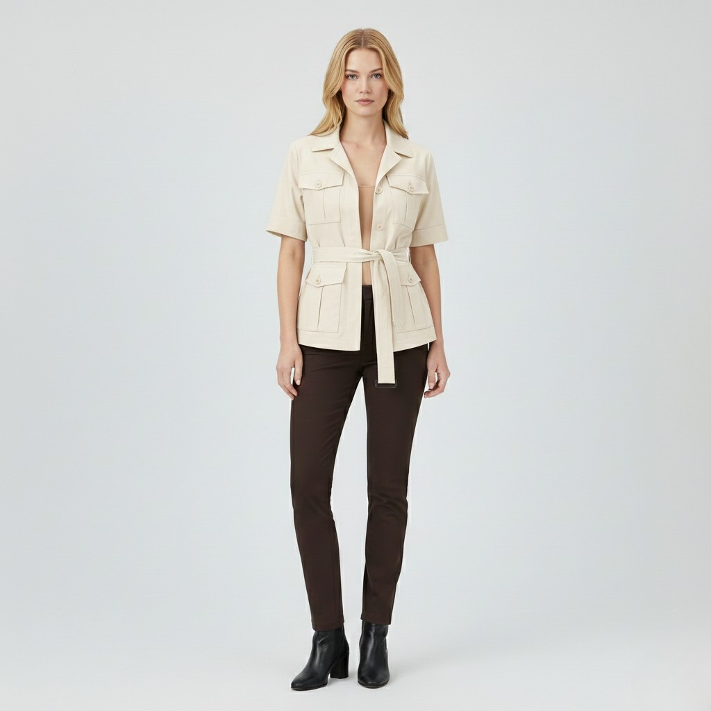 Women's Belted Safari Utility Jacket
