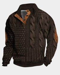 STAND COLLAR KNIT SWEATER FOR MEN