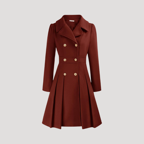 DOUBLE-BREASTED LAPEL COAT FOR WOMEN