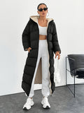 HOODED LONG PUFFER JACKET FOR WOMEN
