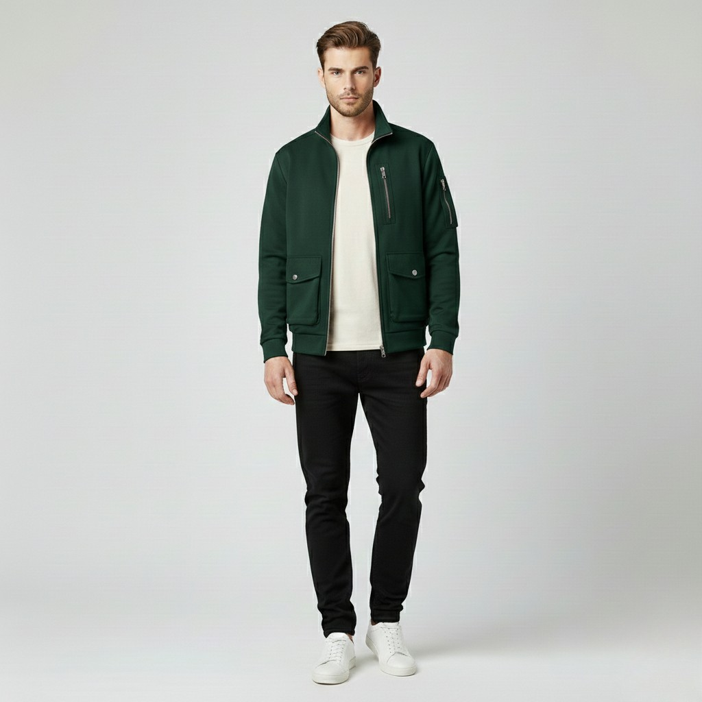 Men's Structured Utility Zip Jacket