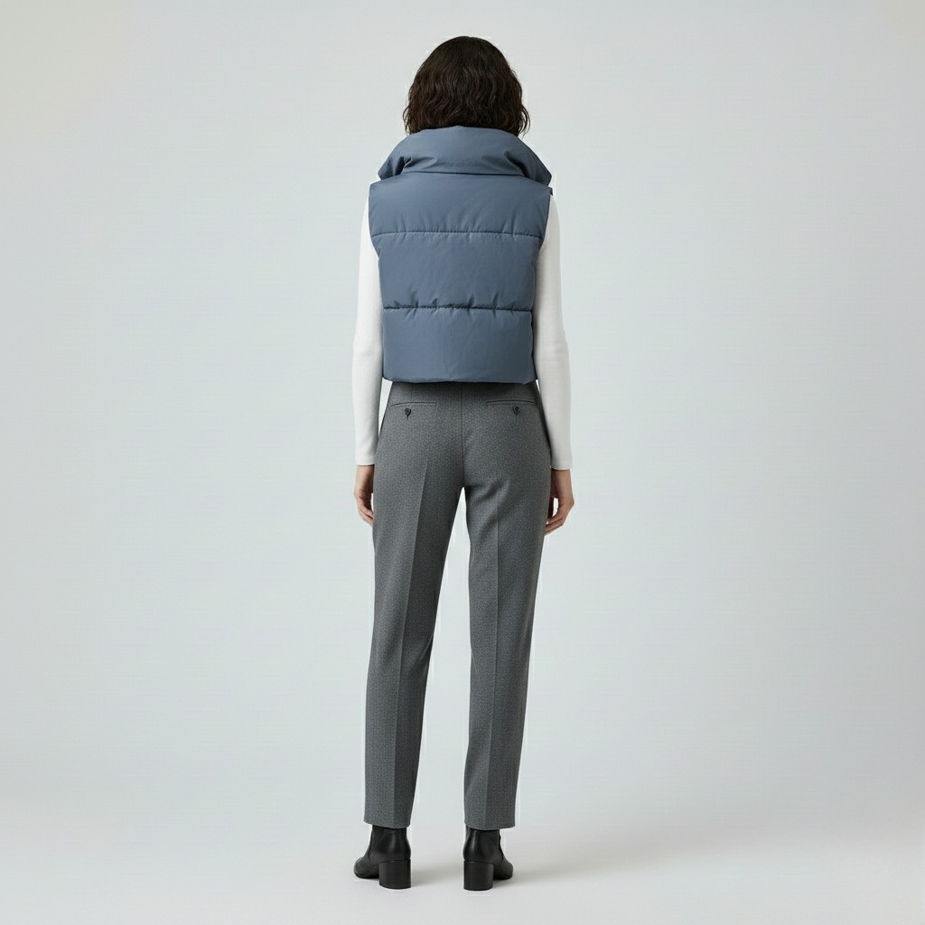 Women's Cropped Quilted Puffer Vest
