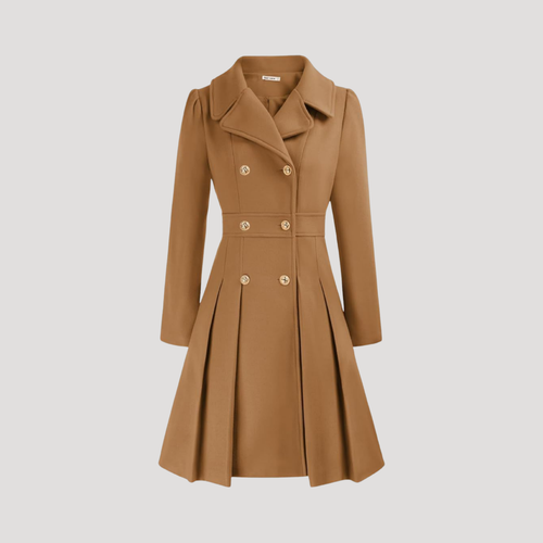 DOUBLE-BREASTED LAPEL COAT FOR WOMEN
