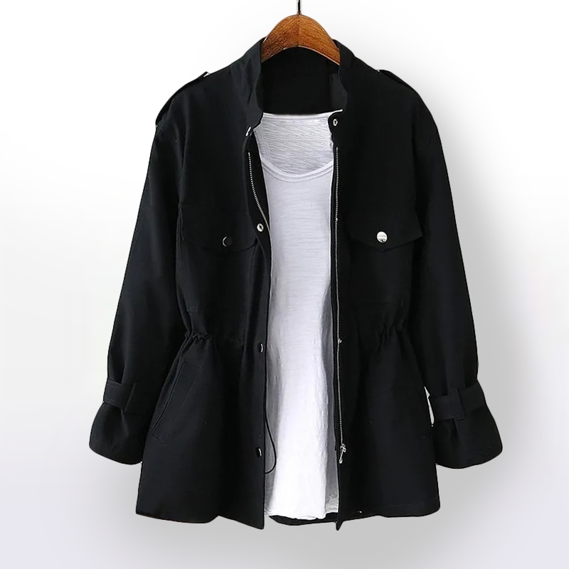 LONGLINE OPEN-FRONT TRENCH COAT FOR WOMEN