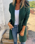 OPEN-FRONT LAPEL CARDIGAN FOR WOMEN