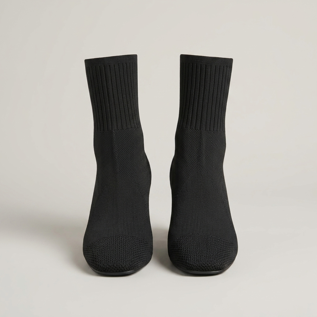 RIBBED COLLAR WINTER BOOT FOR WOMEN