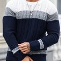 COLOR-BLOCK KNIT SWEATER FOR MEN