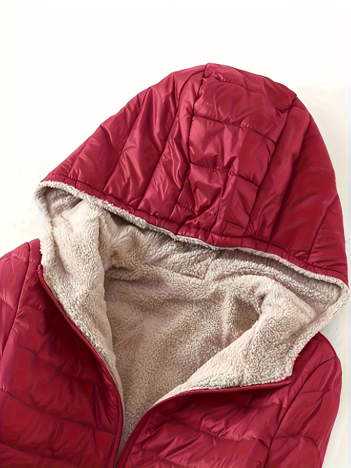 HOODED ZIP PUFFER JACKET FOR WOMEN