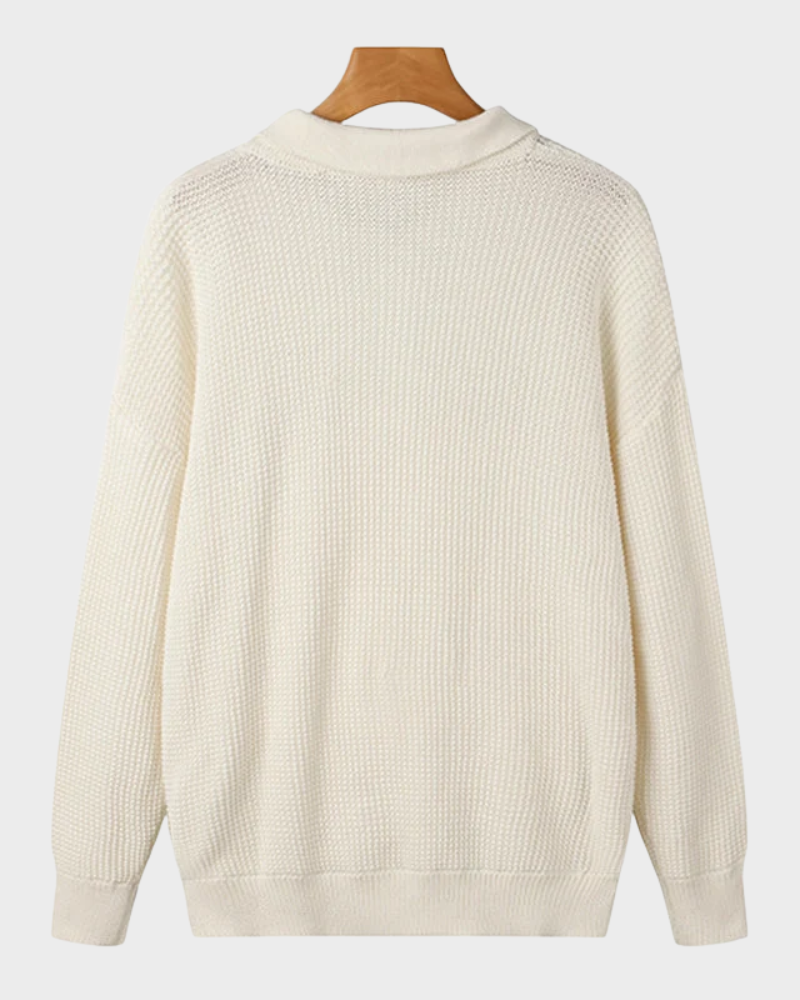 ZIP COLLAR KNIT SWEATER FOR MEN