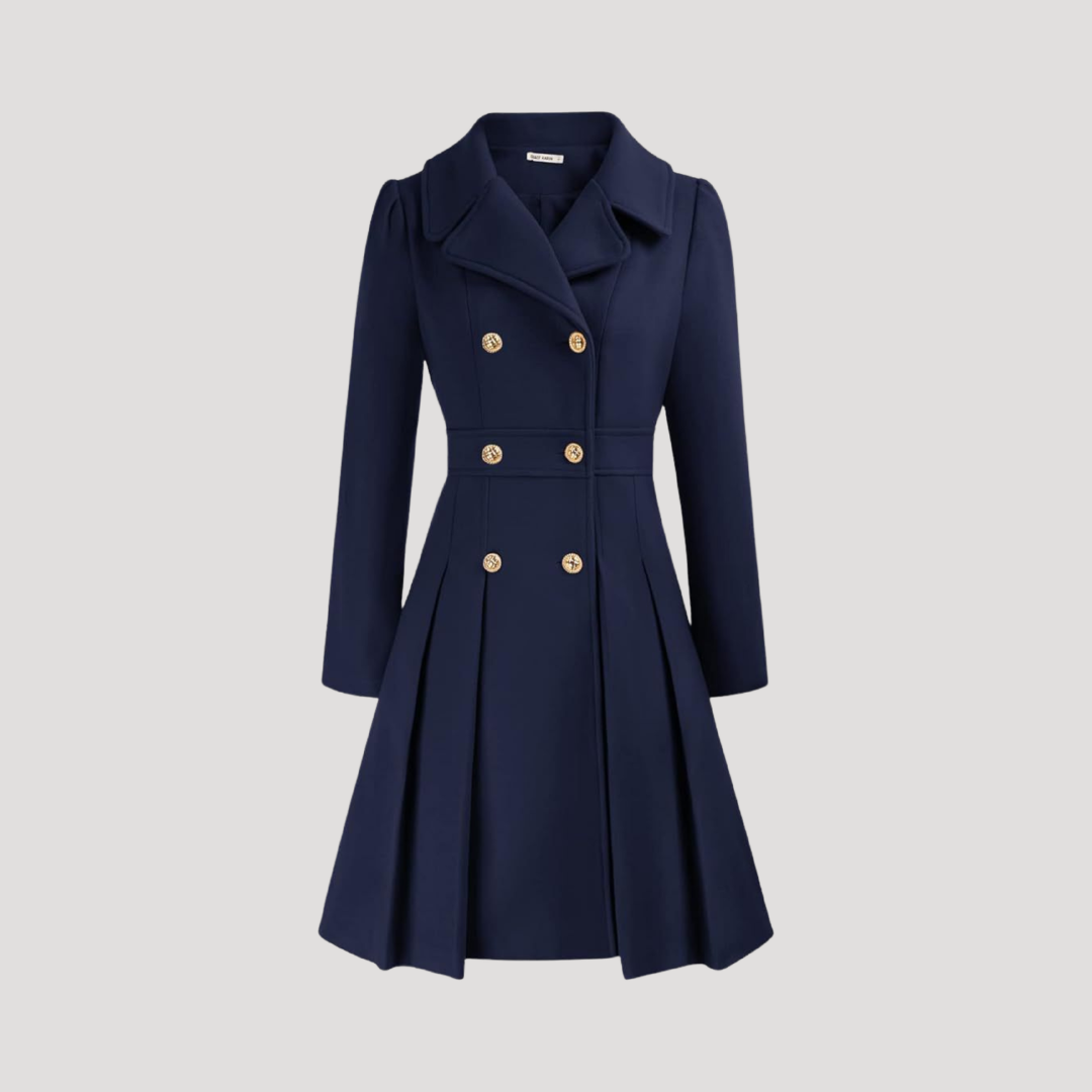DOUBLE-BREASTED LAPEL COAT FOR WOMEN