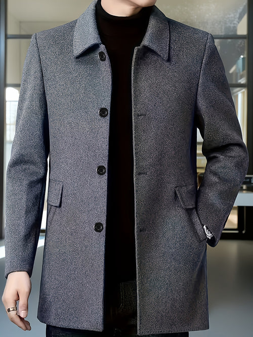 CLASSIC COLLAR TRENCH COAT FOR MEN