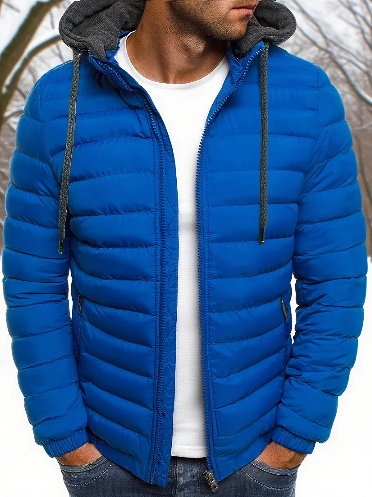 HOODED PUFFER JACKET FOR MEN