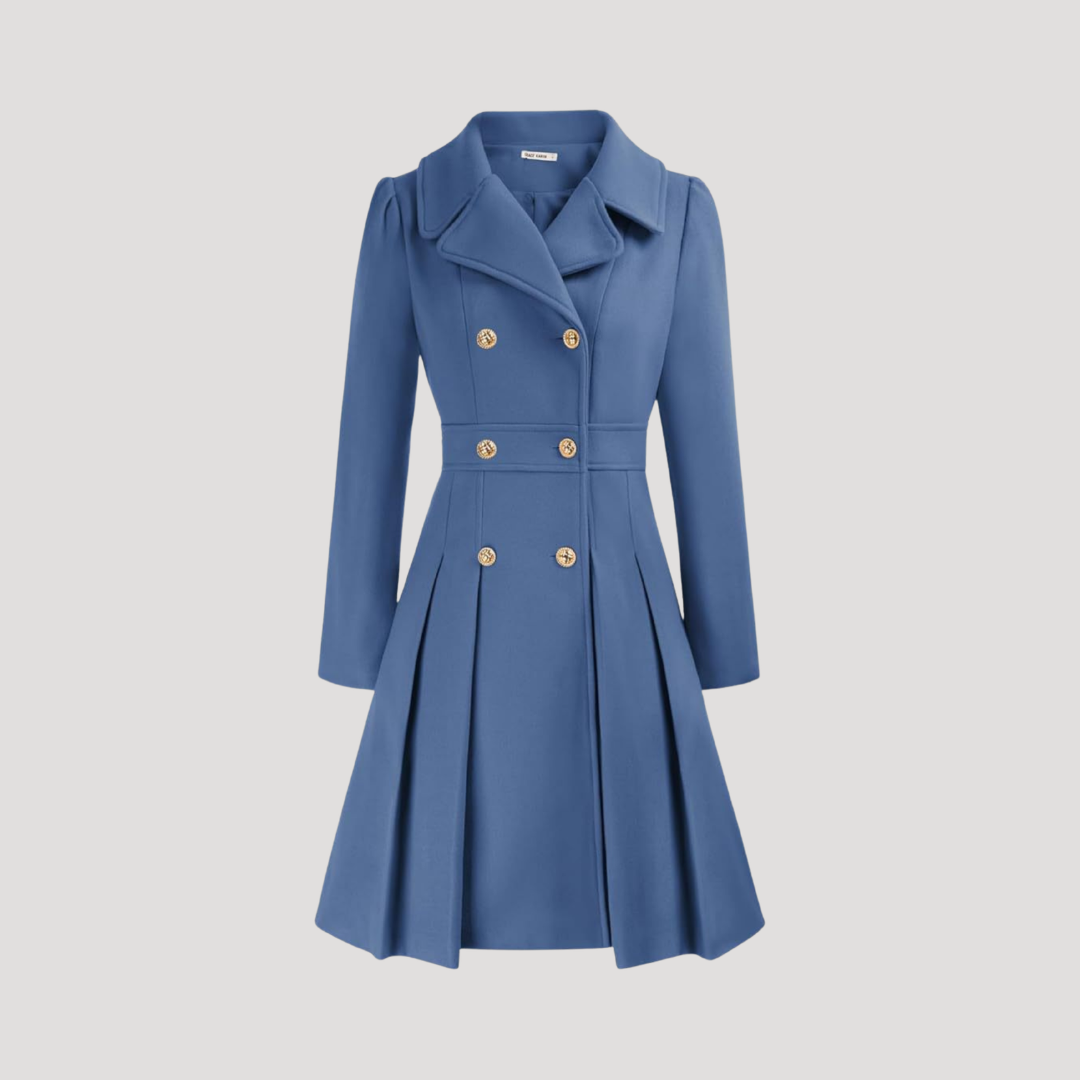 DOUBLE-BREASTED LAPEL COAT FOR WOMEN